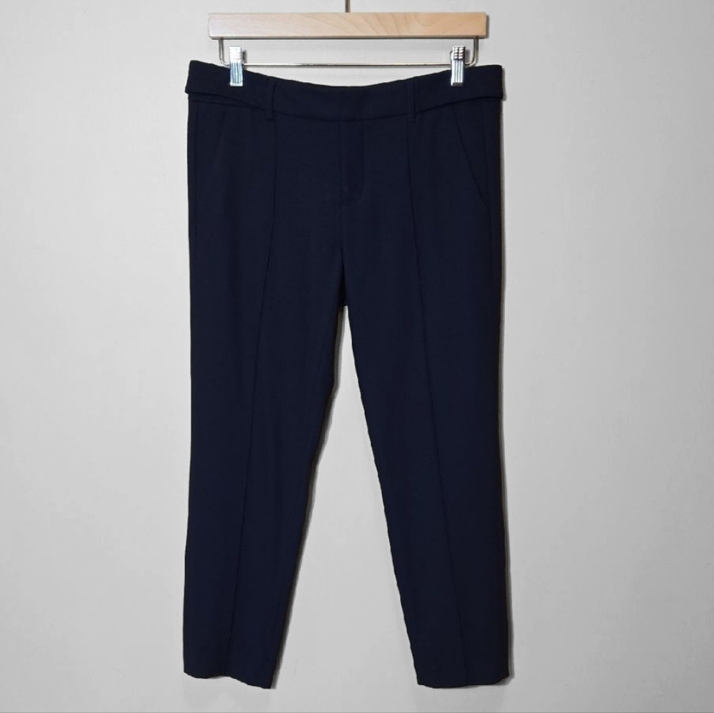 Vince Navy Wool Blend Crop Trouser Pant‎ Size 6 Coastal Workwear - Picture 2 of 15